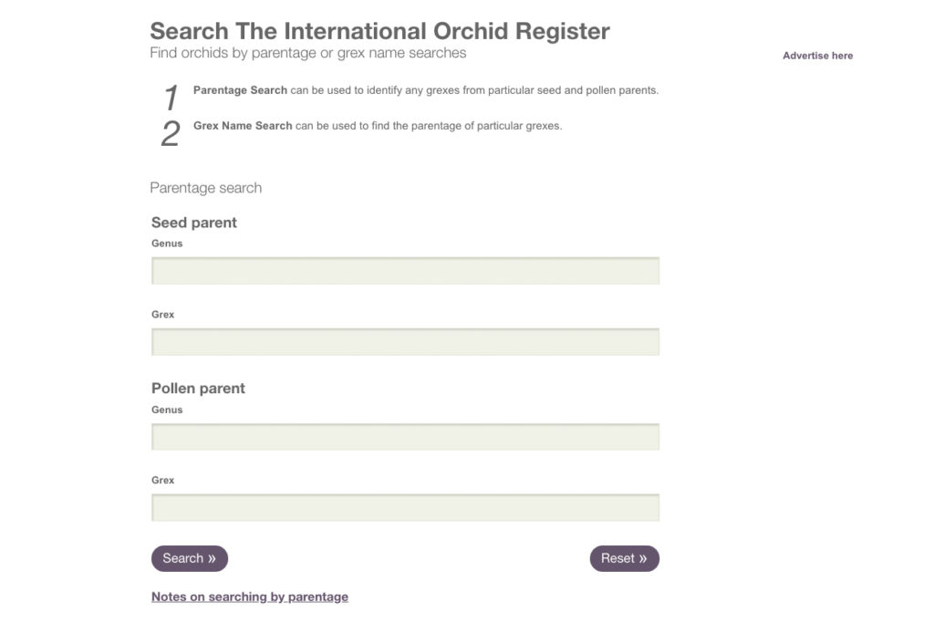 The International Orchid Register